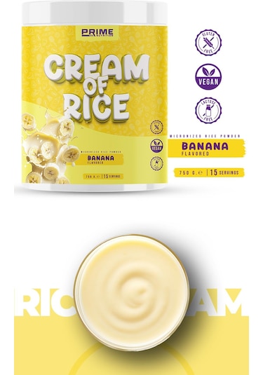 Prime Nutrition Cream Of Rice 750 Gram Banana Muz Aromalı