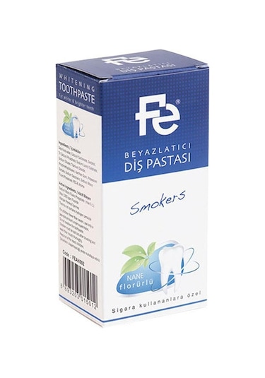 Fe Smokers Nane Aromalı Beyazlatıcı Diş Pastası 90 G