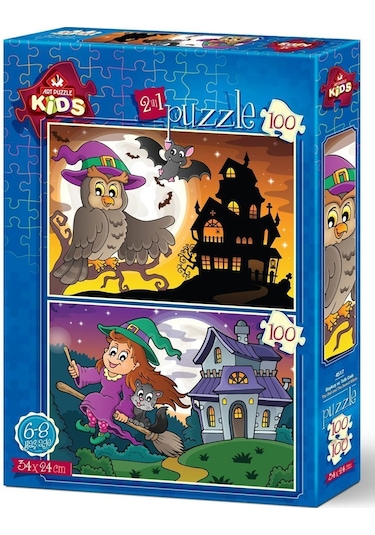 Art Puzzle 2X100 Parça  Baykuş Ve Tatlı Cadı 4517