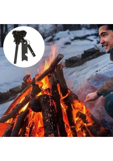 Buffer Acil Durum Magnezyum Çubuk Çakmaktaşı Hayatta Kalma Ateş Başlatıcı Çakmak Kiti Düdük l