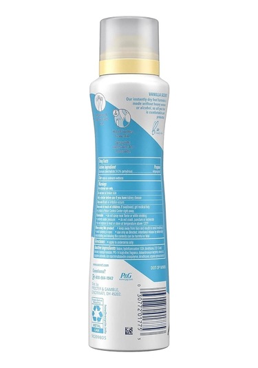 Secret Vanilla Antiperspirant Kuru Sprey Deodorant 116gr