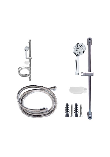 On2 Sürgülü 3 Fonksiyonlu Duş Seti Dalga Çizgili Başlık Diğer
