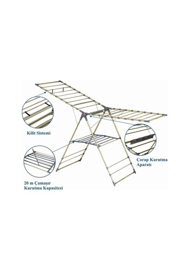 Harbinger MM041 Apex Gold Çamaşır Kurutma Askısı Altın Sarısı