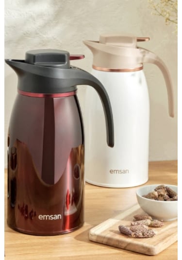 Gama 12 Saat Sıcak ve Soğuk Tutan Çelik Termos 2 Litre Beyaz