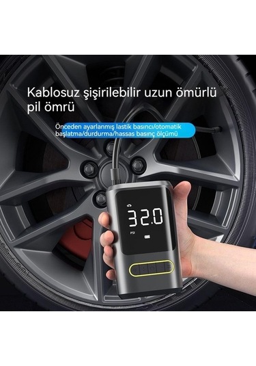 Didadodo Şarjlı Mini Taşıyıcı Bisiklet Araba Lastik Pompası