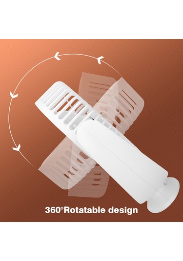 Konesam Taşınabilir Usb Şarjlı Masa Üstü Mini Fan - Beyaz