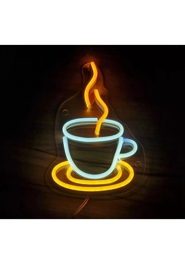 Led Işıklı Cafe Coffoe Fincan