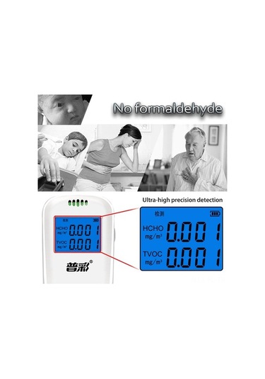 Pazly Lemestar Formaldehit & Voc Hava Kalitesi Ölçer, Pil Dahil, Beyaz Renk