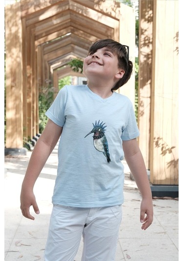 Kısa Kol Pamuk Tişört Mavi Punky Animals 2022-B-0003