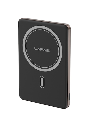 Lapas Lp-pw003 Ultra İnce Hızlı Şarj Özellikli Wireless Powerbank 5000mah 15w Gri
