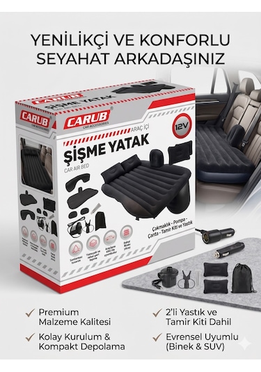Araç İçi Şişme Yatak Arka Koltuk
