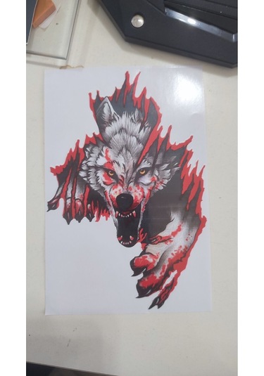 3d Kurt Figürlü Sticker Etiket Diğer