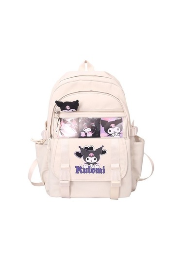 Dimity 6d Baskılı Kuromi Okul Çantası Ilkokul Sırt Çantası Dxpsrf Bej