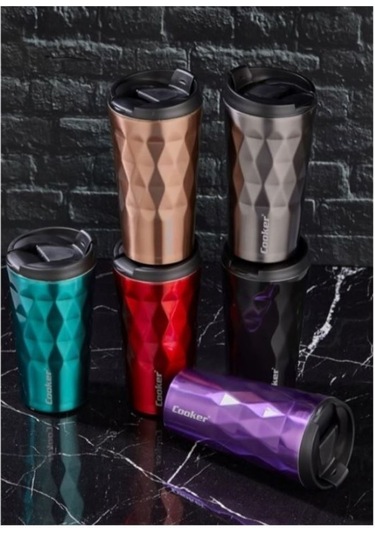 Cooker Prizma 350 ML Çelik Mug Termos Kırmızı Ckr2048