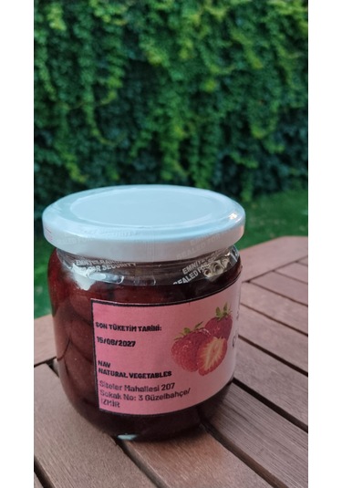 Nav Çilek Reçeli Ev Yapımı Katkısız Cam Kavanoz 450 G