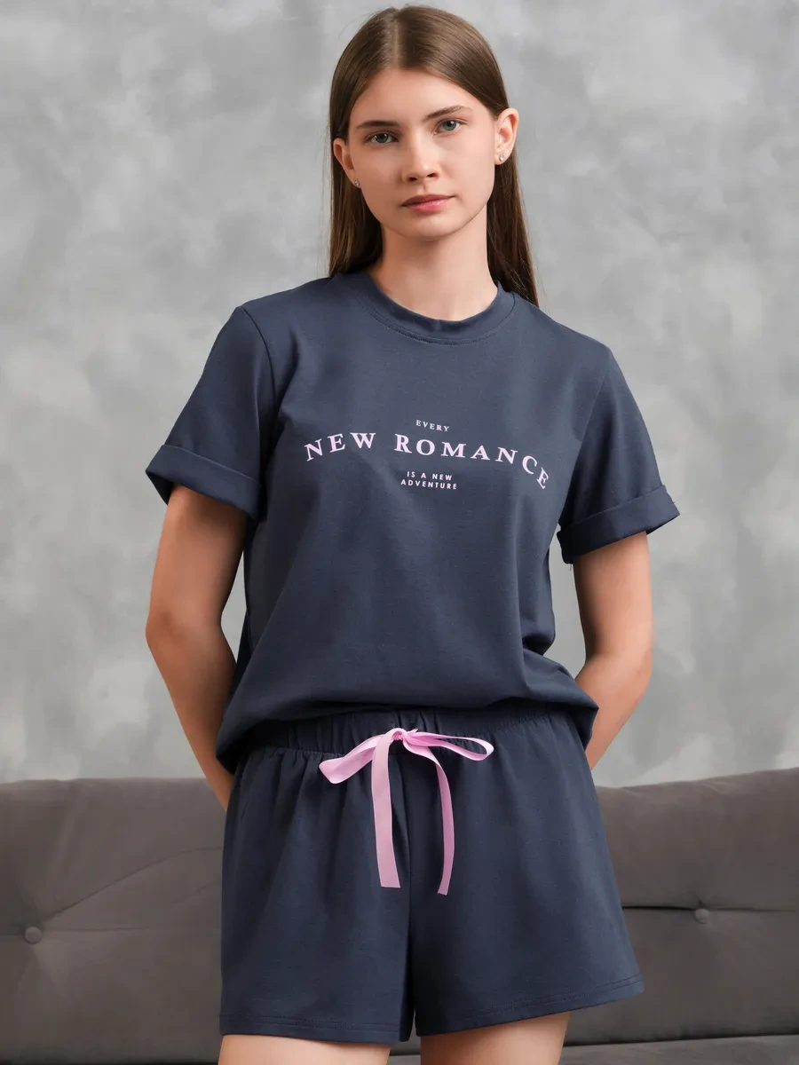 Derek Moon Şortlu Pijama Ev Takımı 369844738 Grafit