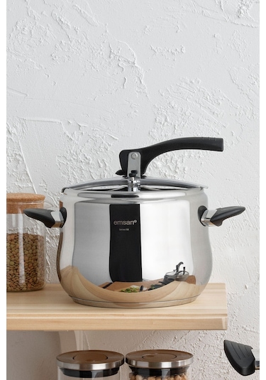 Emsan Burcu 6 Lt Paslanmaz Çelik Düdüklü Tencere​