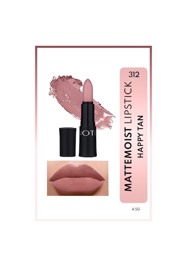 Note Cosmetique Mattemoist Lipstick Mat Bitişli Ruj 312 Happy Tan - Nude