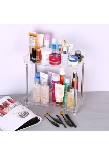 Novahub Şeffaf İki Katlı Banyo Ve Tezgah Organizatörü Kozmetik Saklama Diğer