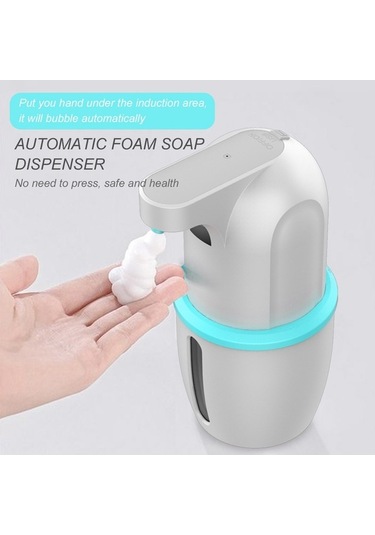 Dancemonkey Şarj Edilebilir Otomatik Dokunmasız Köpük Sabun Dispenser Ir Sensörlü Ayarlanabilir Masaüs Mavi Mavi