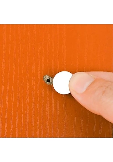 Beyaz Yapışkanlı Vida Tapası 100 Adet Vida Kapatıcı Kapağı 001