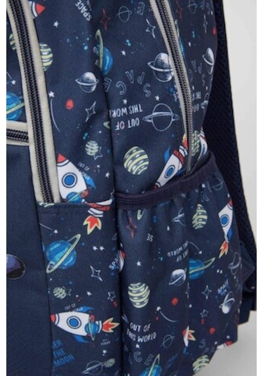 Defacto Erkek Çocuk Uzay Desenli Okul Çantası C8333A8NSNV2 Lacivert