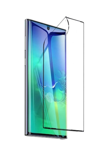Samsung Uyumlu Galaxy Note 10 Plus Polymer Nano Esnek Ekran Koruyucu Siyah