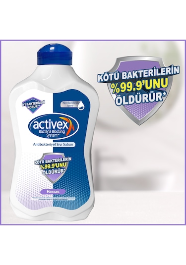 Activex Hassas Antibakteriyel Sıvı Sabun 2 x 1500 ML + 500 ML
