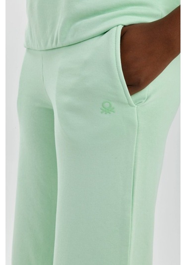 Kadın Yanları Cepli Beli Büzgülü Eşofman Altı Mint