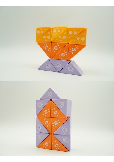 26 Parça Manyetik Bloklar 3d Puzzle Eğitici Zeka Oyunu - Mıknatıslı Yapı İnşa Seti
