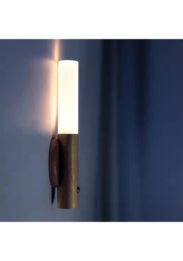 Ct-5250 Kumru Şarjlı Led Duvar Aplik Günışığı Ahşap