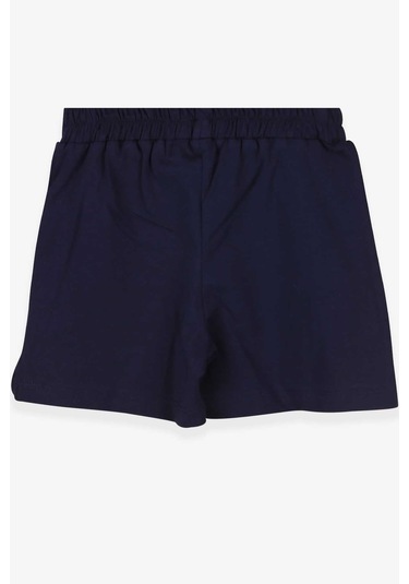 Breeze Kız Çocuk Etek Şort Fırfırlı Fiyonklu 1.5-5 Yaş, Lacivert