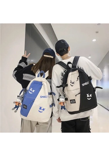 Moda Büyük Fotoğraf Kadın Severler Seyahat Kadın Kademeli Mochila Genç Sırt Beyaz Inek Bebek Ile Beyaz