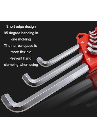 Pazly 7 Adet Hsd Hss-7 Uzun Top Uçlu Altıgen Anahtar Seti, Krom Vanadyum/s2 Çelik, Mekanik/otomobil/elektrikli Araba Bakımı