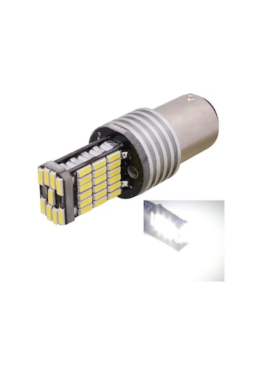 Sones 2 Adet 1157 9w 450lm Beyaz Işık 45 Led 4014 Smd Araç Fren Lambası Direksiyon Ampulü, Dc 12v