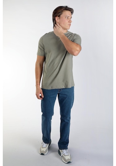 Lee Cooper Marelo Erkek O Yaka T-shirt Haki-17924-haki Haki