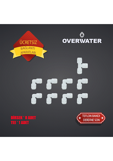 OverWater Kapalı Kasa Su Arıtma Cihazı 5 Li Inline Filtresi Seti 5 Aşamalı Özel Sarım Membran Filtre