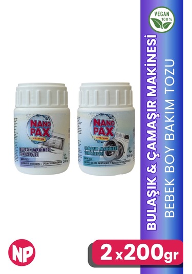 Çamaşır Makinesi & Bulaşık Makinesi Temzileyici Toz Bakım Seti 2 Adet X 200gr