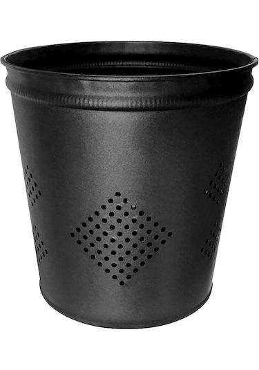 Palex Bivopazar Metal Masa Altı Delikli Çöp Kovası 13lt Siyah