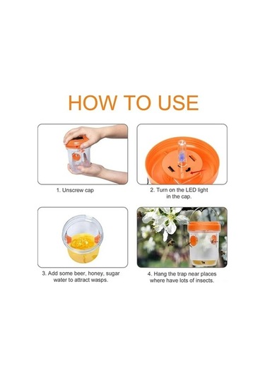 Tongxida Güneş Enerjili Dış Mekan Arey Akıllı Tuzağa, Bahçe Çim Alanı İçin Ip44 Su Geçirmez, 3'lü Paket Turuncu