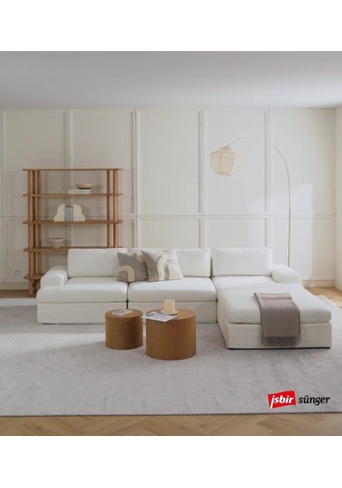 Mode Siesta Pro Kuş Tüyü Köşe Koltuk 4 Modül Kırık Beyaz 01 Keten