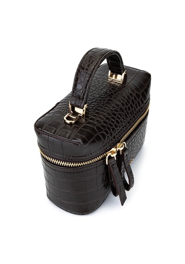 Tamer Tanca Kadın Suni Deri Kahverengi El Çantası 1178 4005 Bn Cnt Sk25-26 Acı Kahve Kroko Kahverengi