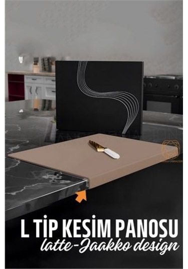 Modacar Köşeli Kesim Panosu Latte Kesim Tahtası Jaakko Design Çok Renkli