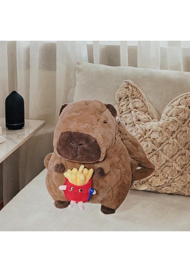 Suntek Doğum Günü Hediyesi Kız Erkek Peluş Kapibara Sırt Stil A