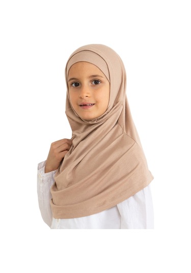 Çocuk Hazır Giyim Başörtüsü Şal Turban Viskon - Koyu Vizon Koyu Vizon