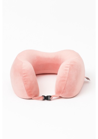 Armegeda Pembe Memory Foam Boyun Destekli Seyahat Yastığı U Şekilli Yastık Pembe
