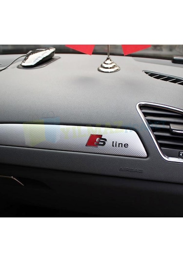 Audi S Line Direksiyon Vites Torpido Anahtarlık Logo Metalize 2 Adet