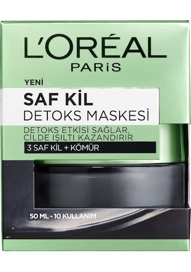 L'Oreal Paris Saf Kil Detoks Yüz Maskesi 50 ML