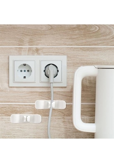 River World 6 Adet Yapışkanlı ve Klipsli Mutfak Eşyaları Kablo Toparlama Aparatları