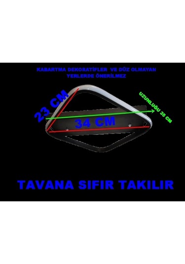 Dmr Tekli Küçük Plafonyer Led Avize Siyah Kasa Üç Renk 6500k/4000k/3000k Beyaz Ilık/beyaz/sarı Gün Çok Renkli